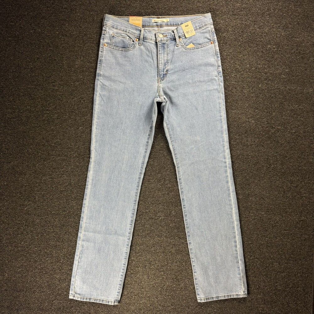 Levi's Women's 314 Shaping Straight Mid-Rise Stretch Denim Jean 32x32 Light Wash - Picture 2 of 16